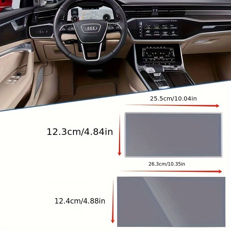 Image of For A6 C8 4k A7 4k8 2019 2020 2021 2022 2023 2024 Car Navigation Ac Film Gps Touch Full Screen Protective Film Tempered Glass Accessories