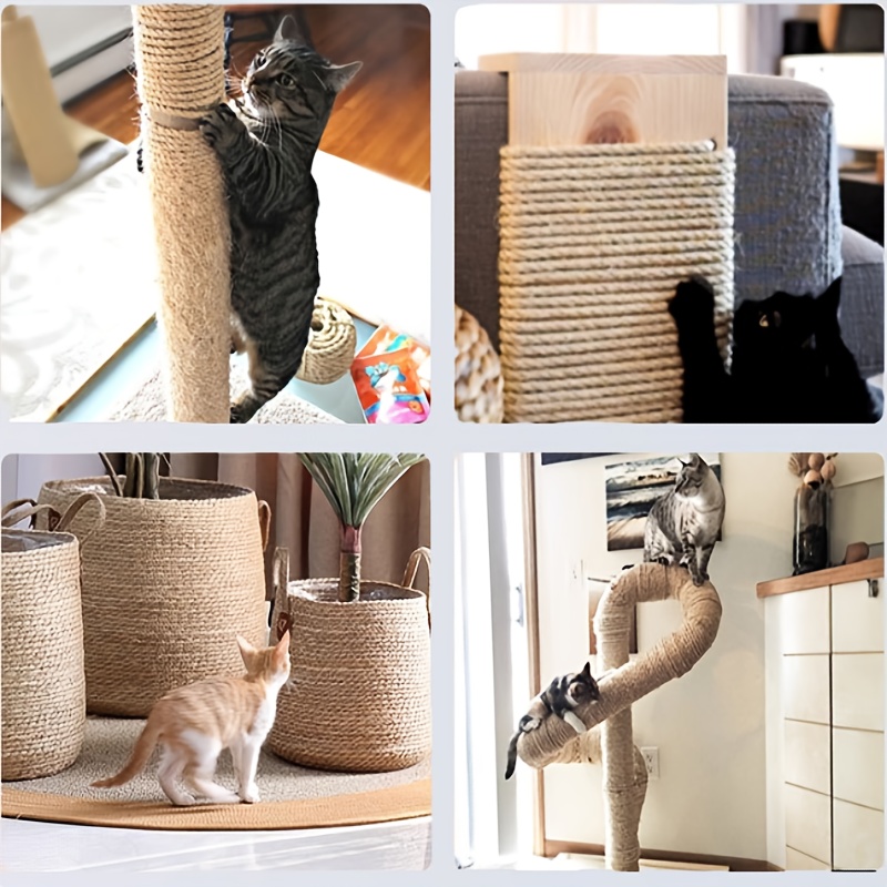 Cat Scratcher Sisal Fabric Roll For Cats PVC Cat Scratching Post