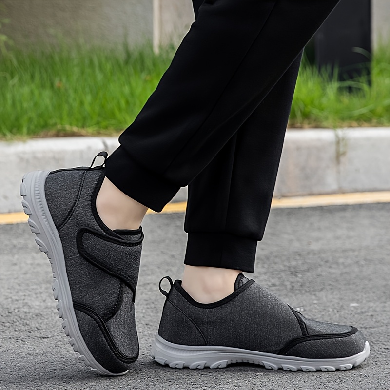 Men's Athletic Walking Shoes, Breathable Fabric & Adjustable Design