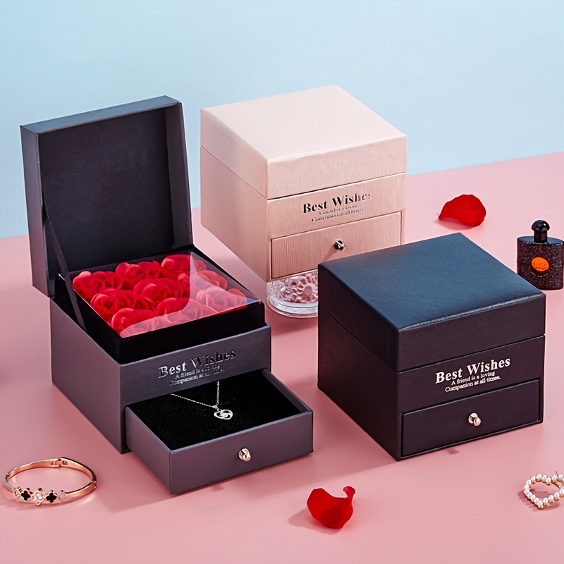 Stylish Double-Layer Drawer Necklace Box