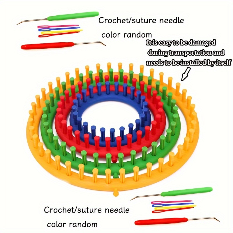 

4pcs Plastic Knitting Set For , Scarves, Blankets, And Diy Projects, And Rectangular Looms And , Knitting