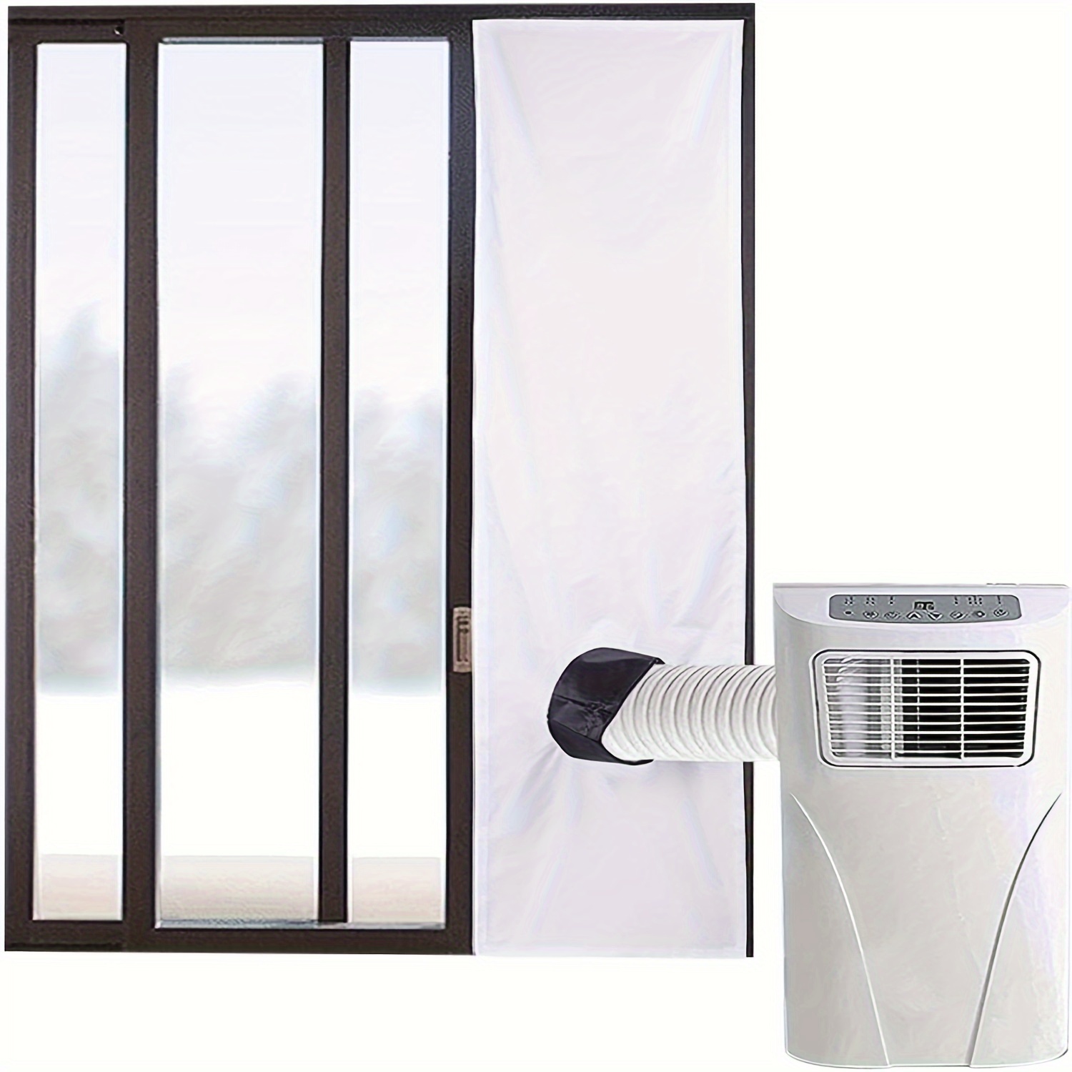 

Easy-install 78" Window Kit - Adjustable Sliding Panel For Enhanced Ventilation & Seal, White