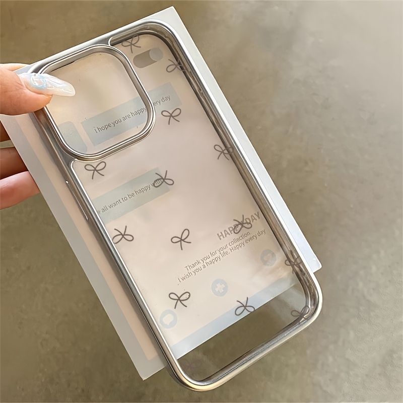 TEMU Phone Case - Electroplated Crystal Case With Easy Tie, Suitable For Iphone 14/15 Phone Case, Compatible With Iphone 11 12 12 Pro 12 Pro Max 13