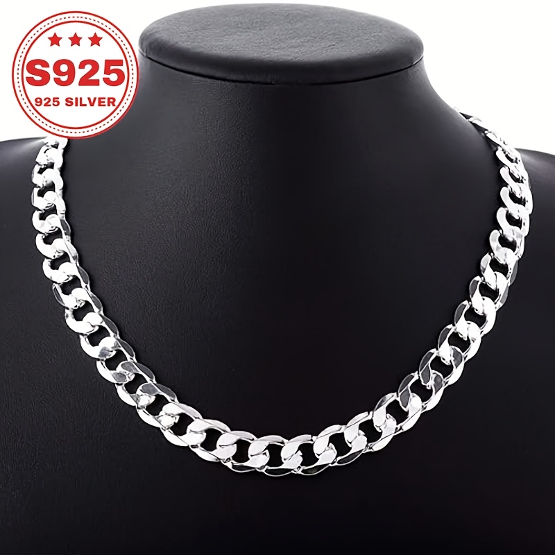 TEMU 925 Cuban Chain, Chain Design, Exquisite Fashion, Options, For Lovers, Family, Friends