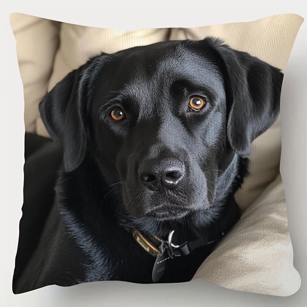 

1pc Super Soft Short Plush Throw Pillow Cover, 18x18 Inch - Double-sided Retriever Print, Zip Closure, Machine Washable - Ideal For Living Room, Bedroom, Dorm, Office Decor (no Insert), Cute Pillows