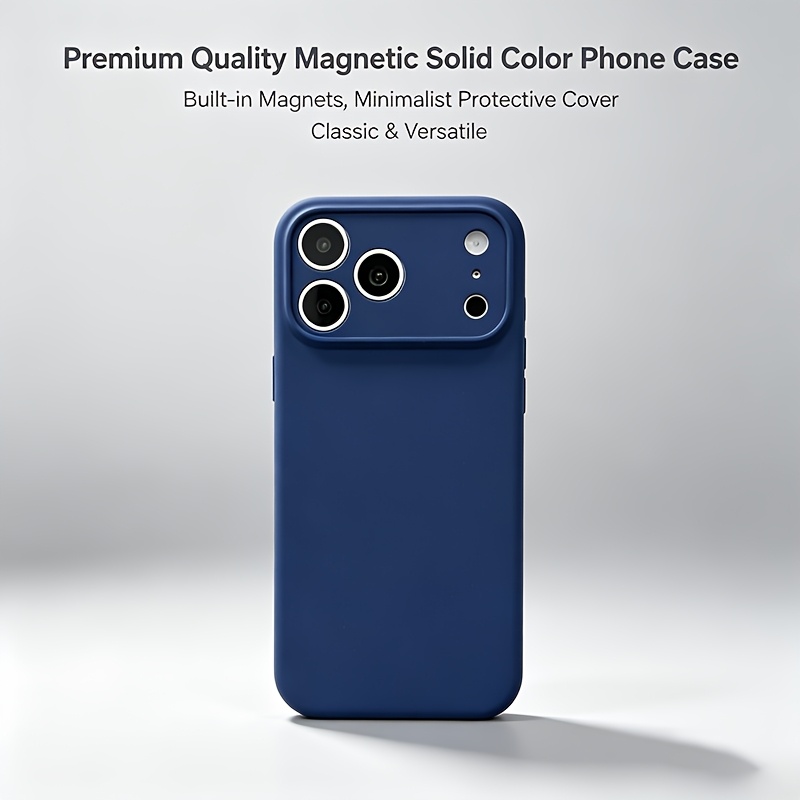 TEMU Phone Case: Classic Solid Color Case | Stylish & Versatile | Fashion Style Minimalist Style | Compatible With 17/17promax/16/15 Pro