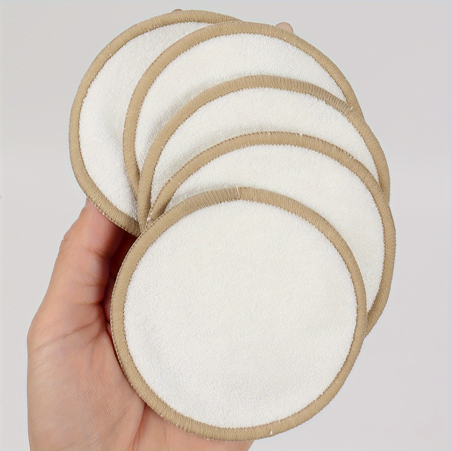 

High-quality Bamboo Fiber Makeup Remover Pads, 5/10/20pcs - Reusable & Washable For Types, Fragrance-free