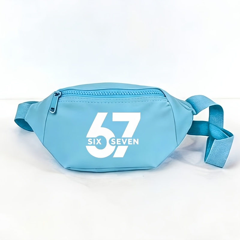 TEMU Sac banane multicolore avec imprimé '67 & ' - Pochette ceinture bandoulière réglable mini-porte-bagages grande adaptée aux quotidiens, aux , sac