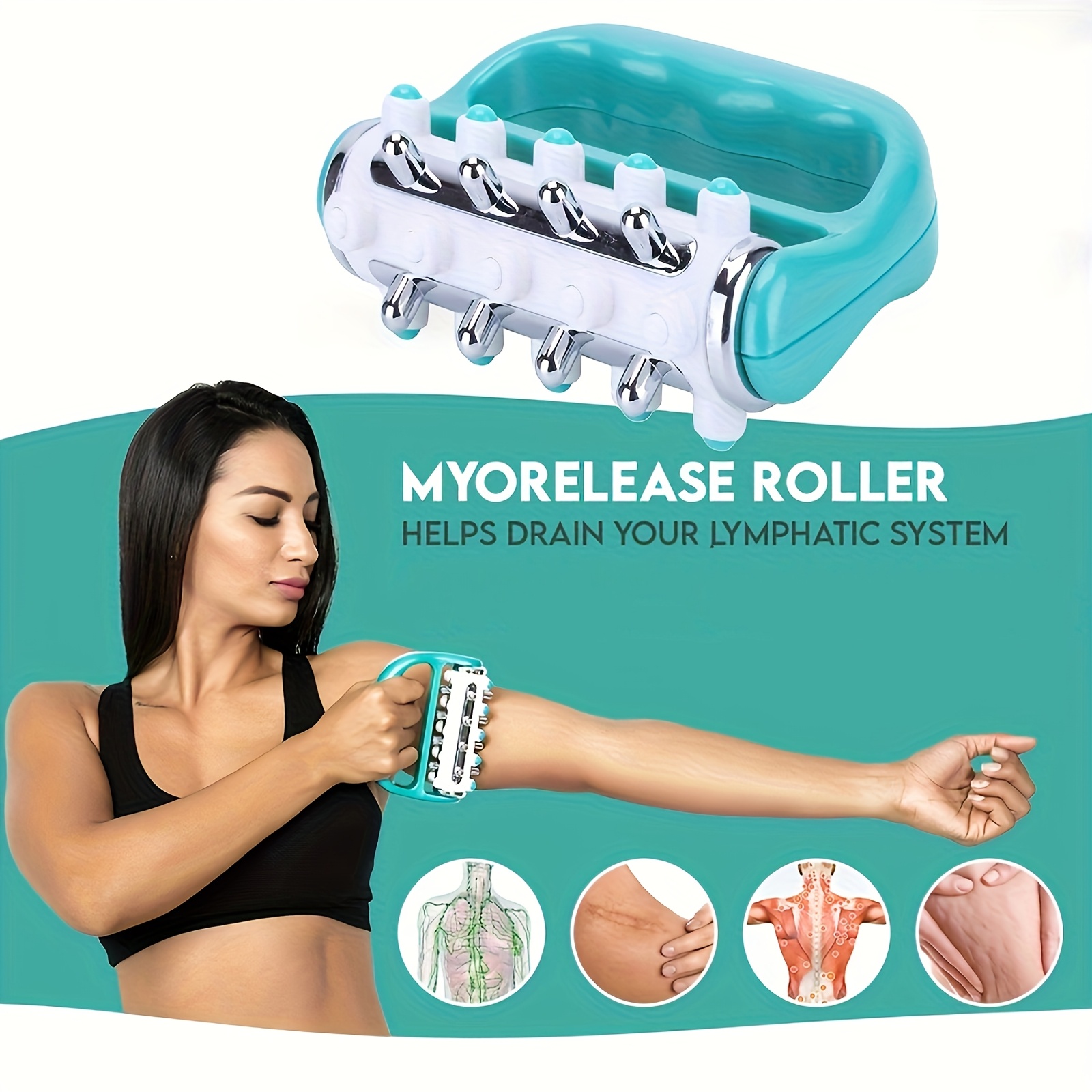 lym drain massager   and cuticle removal tool manual massager suitable for thigh hip legs back and body Product details 1