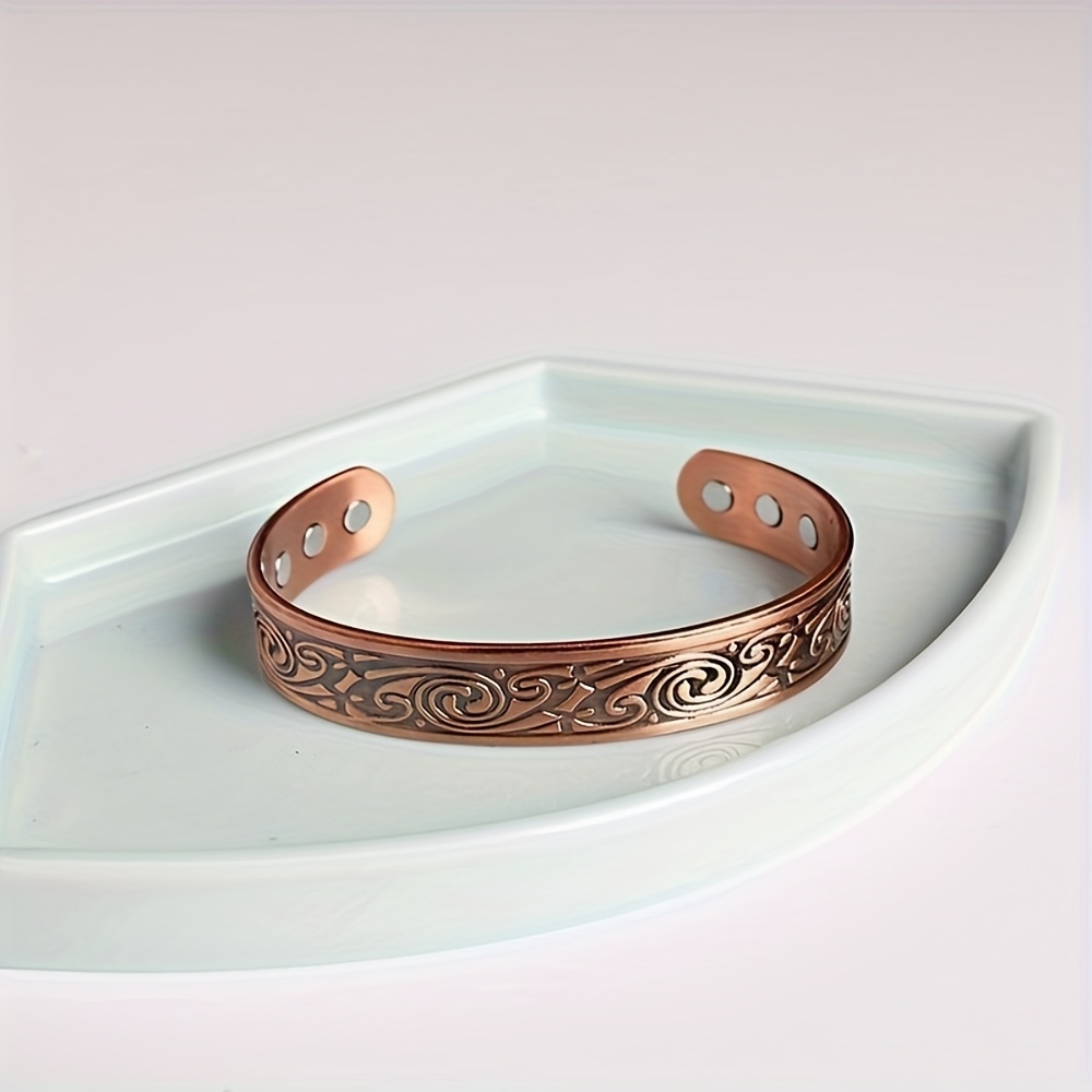 TEMU Brazalete Magnético Vikingo de Moda para Hombre, Brazalete Magnético Abierto Popular, Pulsera Brazalete