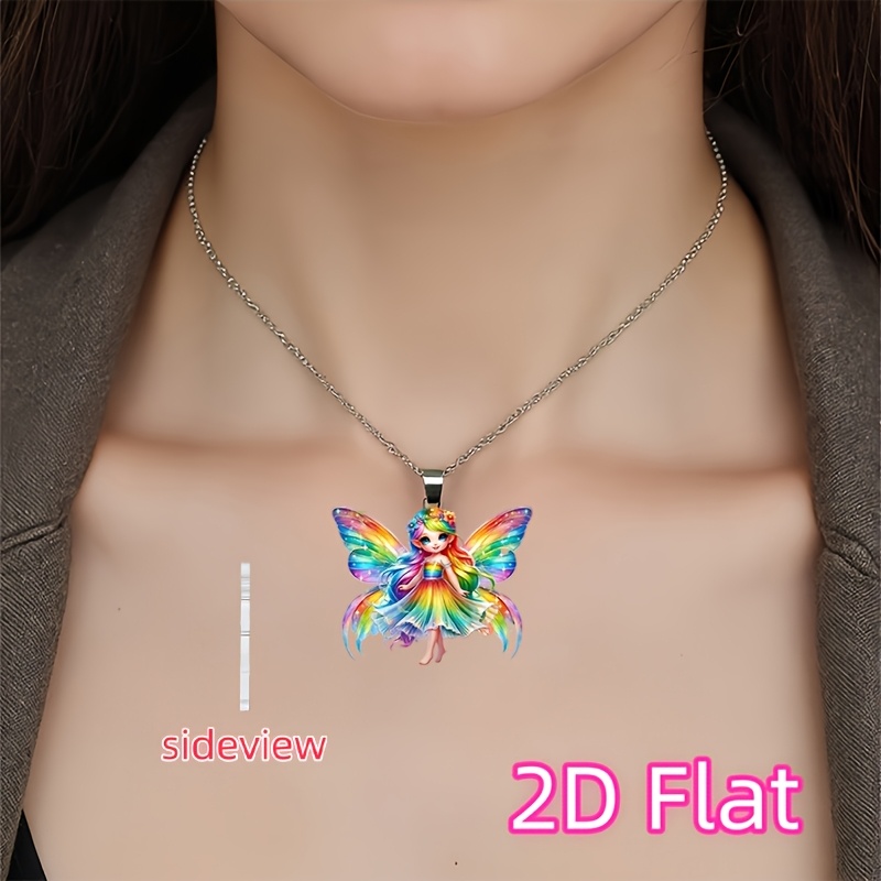 Dancing Fairy Pendant Necklace, Unisex Gift