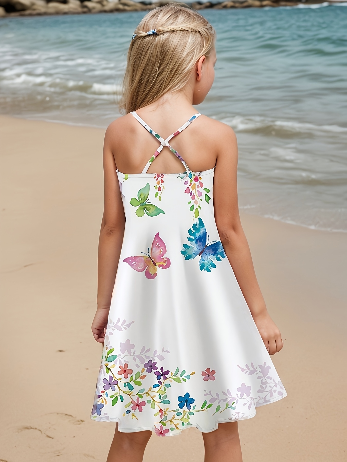 open lace back dress SDERDZSE Women's Summer Dresses Bee Short Sleeve V-Neck Beach Dress Casual  Dresses for Women M at Amazon Women's Clothing store