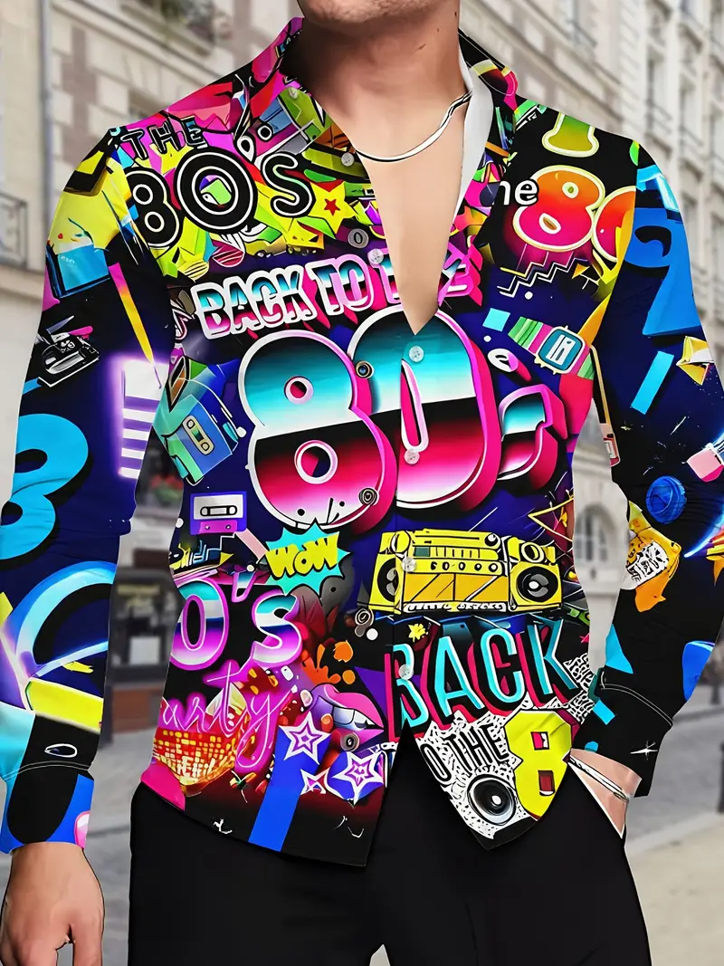 mens 80s neon fancy dress HNKMDK 80s 90s Workout Costume for Men Retro Neon Cosplay Swimwear Outfit with Accessories Hat Waist Bag Wristband(XL)