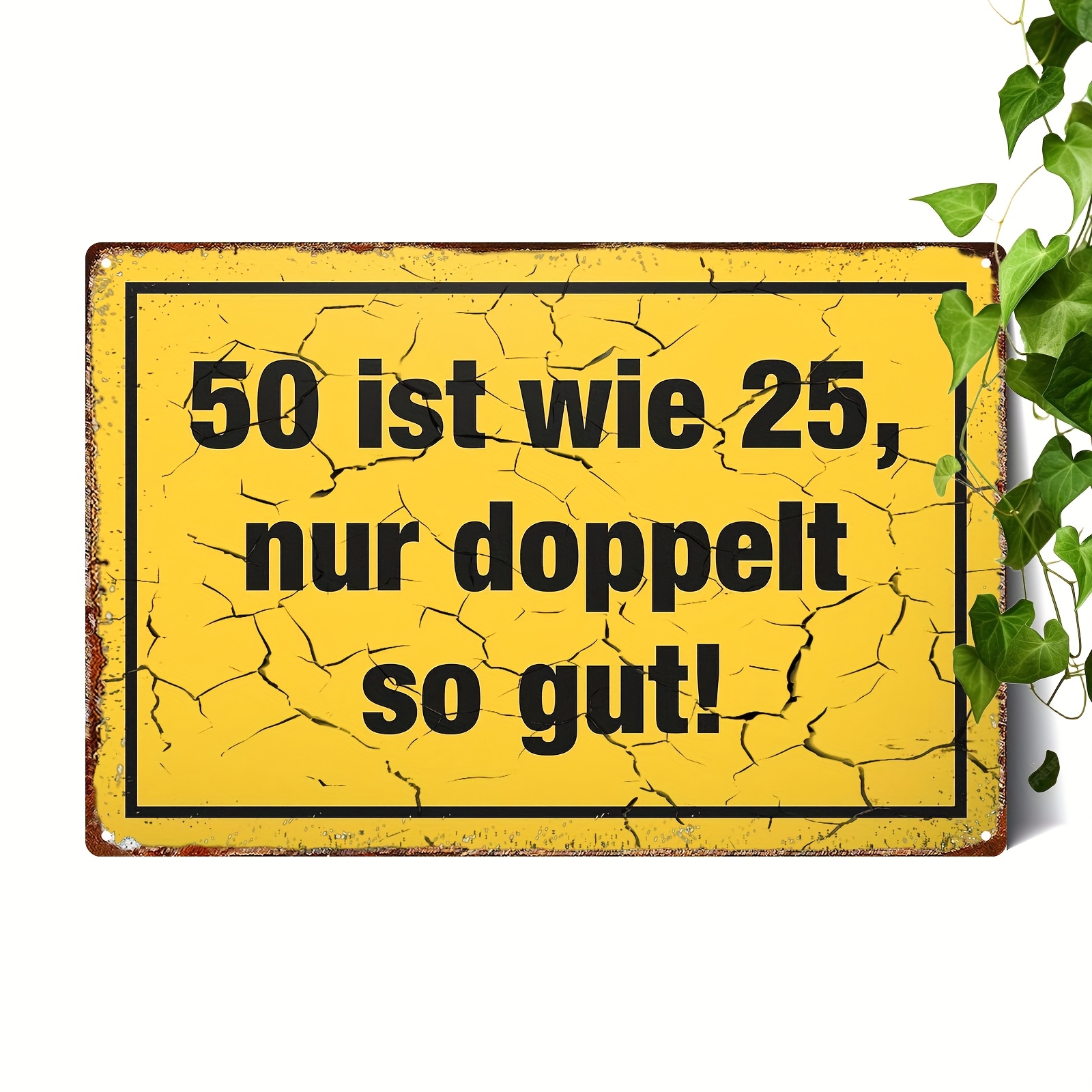 TEMU 2d Flat, 2d Flat, 1pc Metal Artwork Celebrating Germany's Fifty Sign, Perfect For Birthday Decorations And Anniversary Gift Ideas. Suitable For