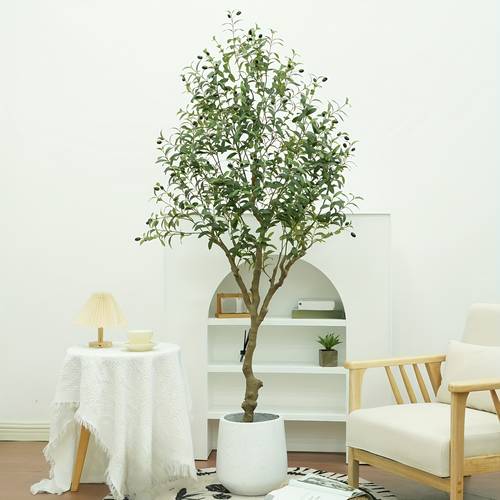 item picture a single artificial olive tree a tall potted olive tree featuring a with artificial olive branches and fruits suitable for modern living rooms home offices indoor and outdoor garden decor christmas decorations