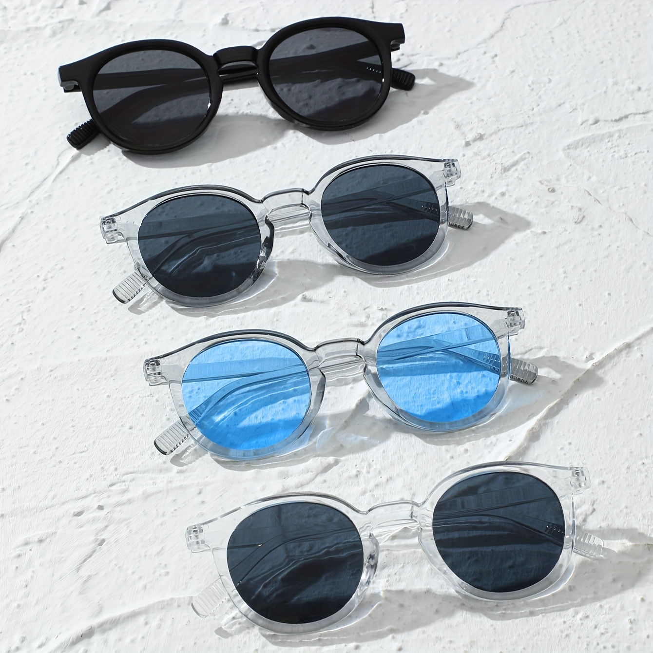 4pairs round plastic frame casual   fashion glasses christmas gift ideas