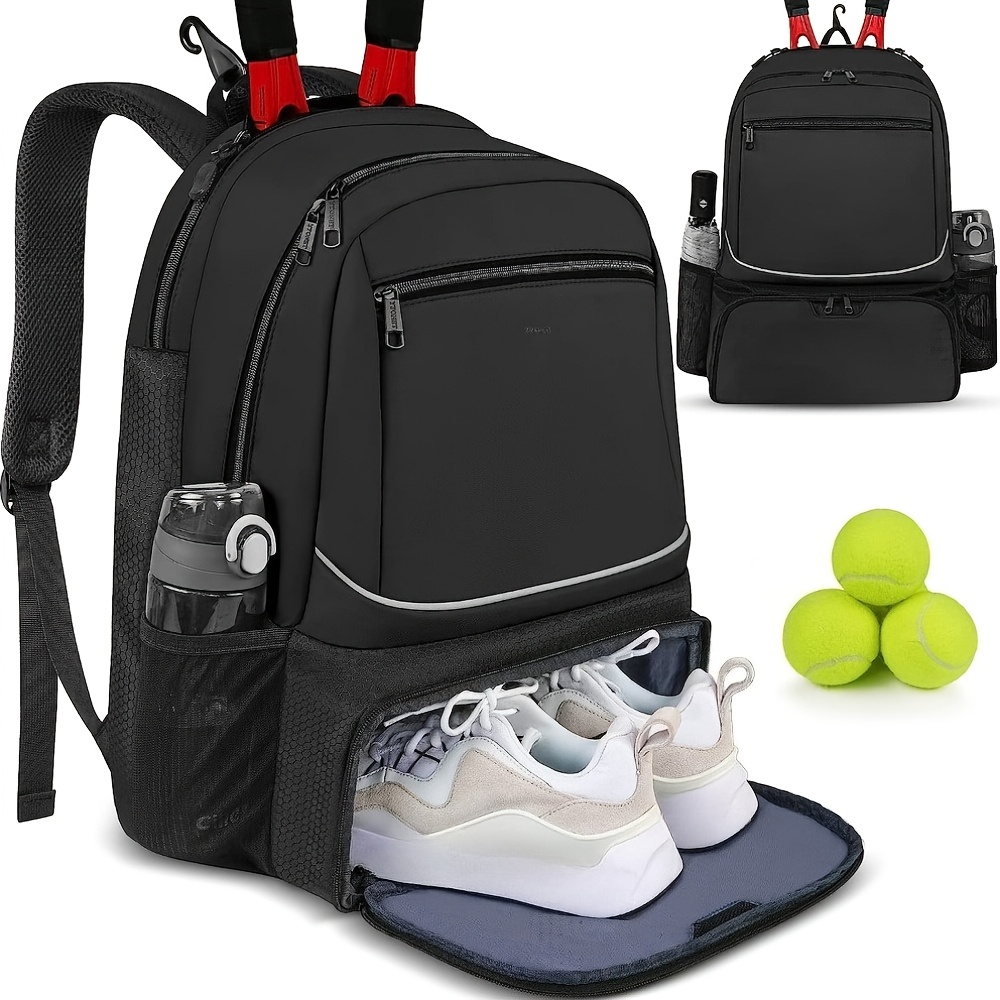 tennis bag tennis backpack for women men 2 rackets with insulated pocket ventilated shoe compartment