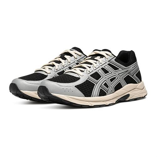 sneakers mens cushioned breathable running shoes gel 4 black silvery gray t8d4q 012