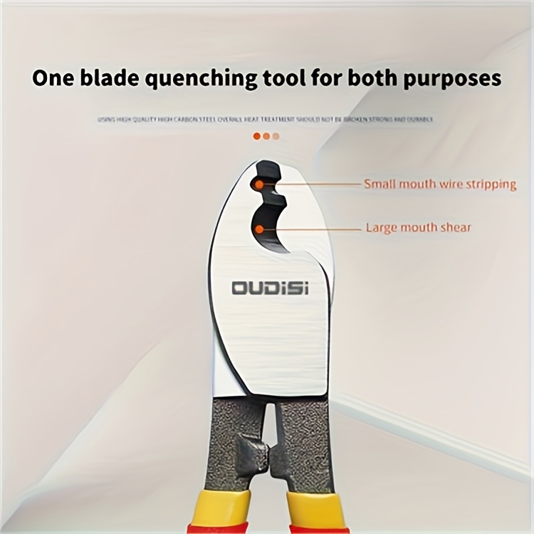 1 stuk 15,24 cm, 20,32 cm, 25,4 cm Draadstrip Tang, Kabelschaar, Chroom Vanadium Staal Gesmeed, Slijtvast en Duurzaam, Gebruikt voor Scherp Snijden van Kabels en Gedraaide Draden, Comfortabele Greep, Precies Snijden