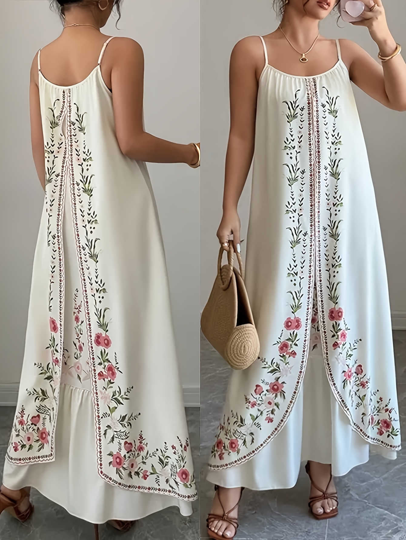 knee length dresses for ladies R&M Richards 1367W Plus Size Long Formal Dress – The Dress Outlet main image 0