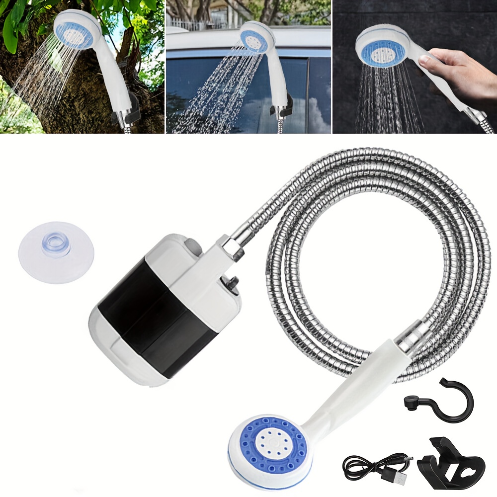 

Portable Shower For Camping, Rechargeable Portable Camping Shower, Portable Shower Head For Outdoor Hiking Beach Swimming Camping Shower