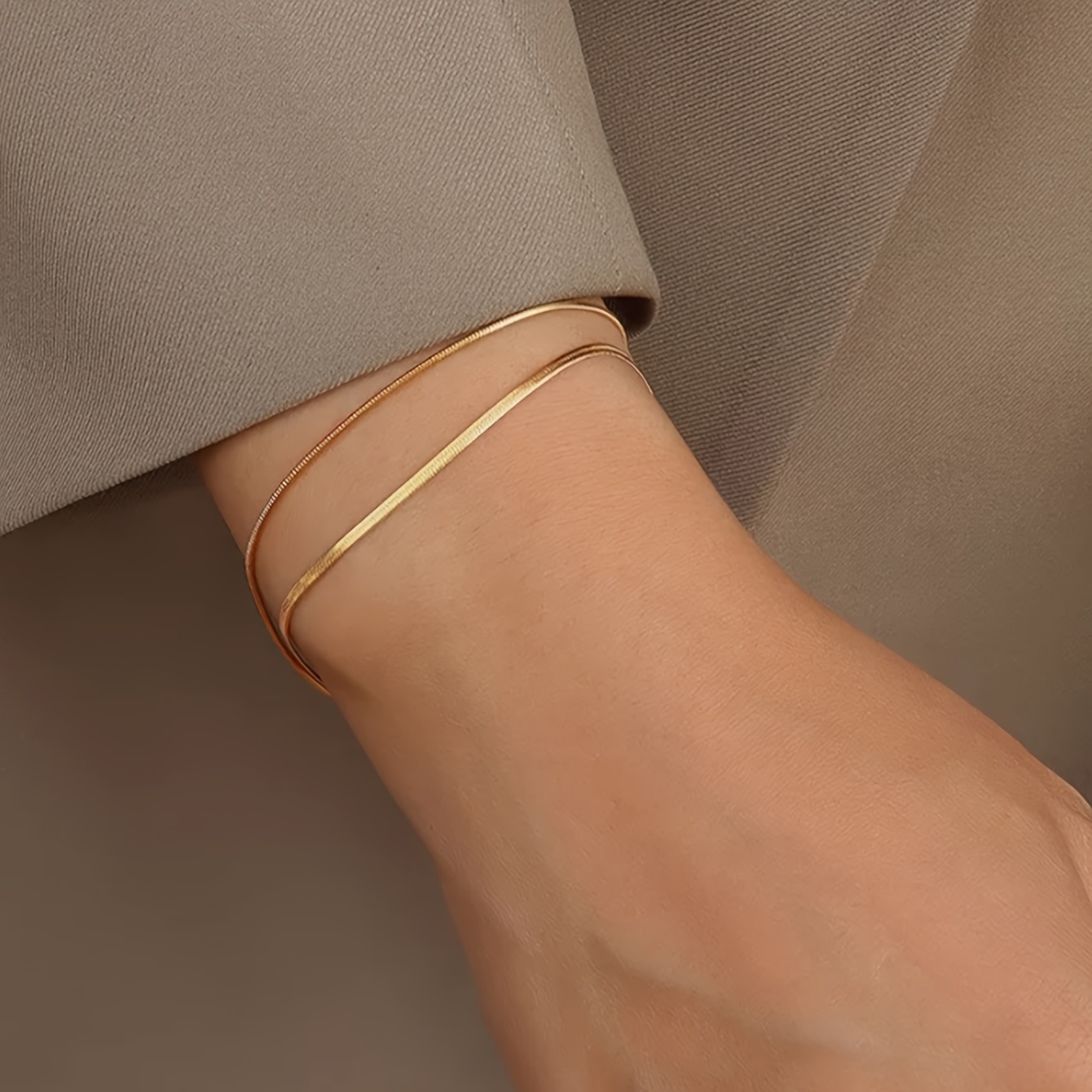 Double Layer Stainless Steel Bracelet for Women