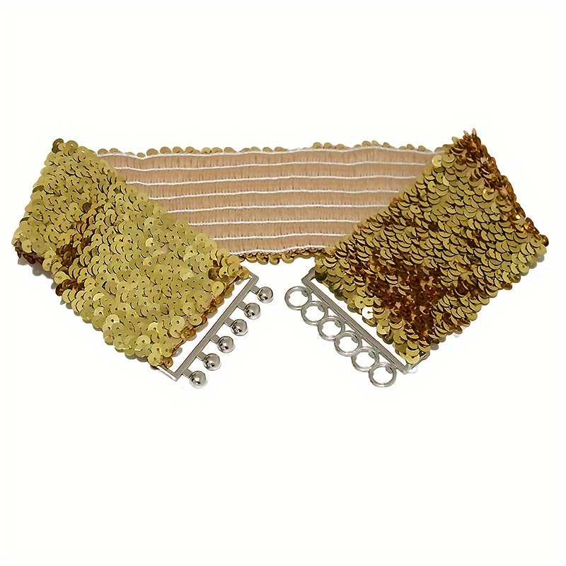 TEMU 1pc Women's Scale Belt, Female Waist Cincher For Suit Jacket Decoration, Waist Cincher For Dance Costume, Fish Scale Sequin Waist Cincher, Shiny