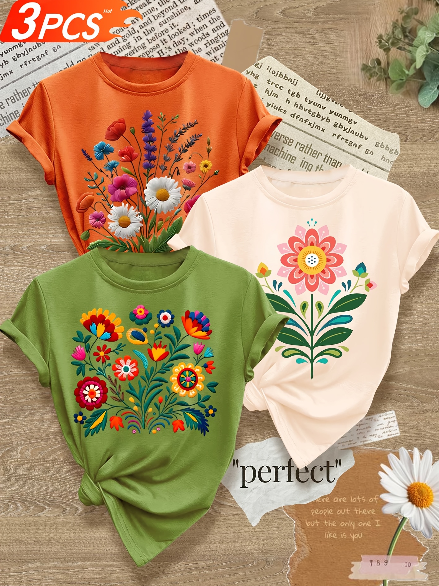 UMBRO■Flower Artwork Short-Sleeved T-shirt■送料込 Wildflowers Shirt for Men, Cottagecore Shirt for Men With