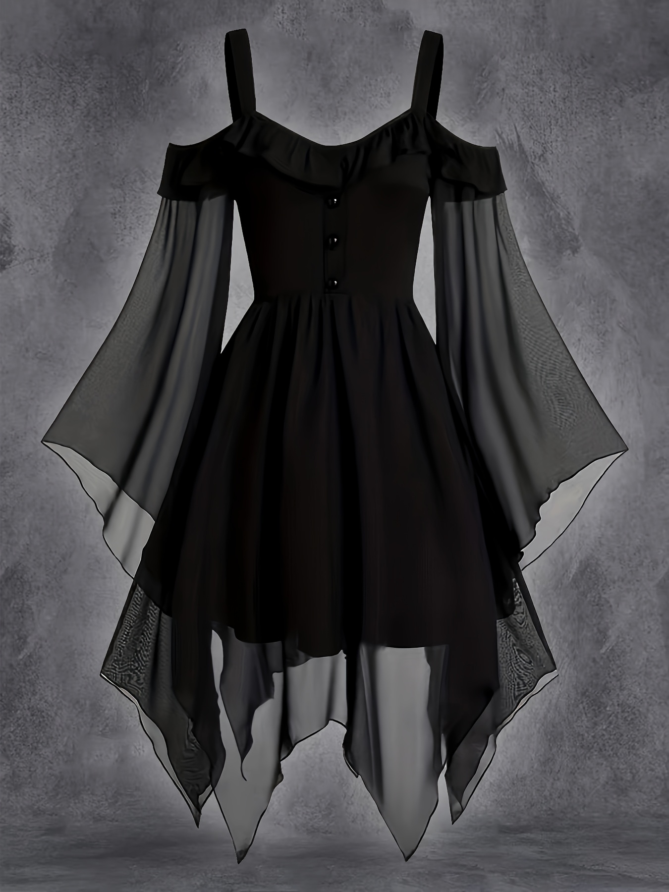 plus size gothic dresses Long Sleeve off the Shoulder Bardot Maxi Dress Navy main image 0