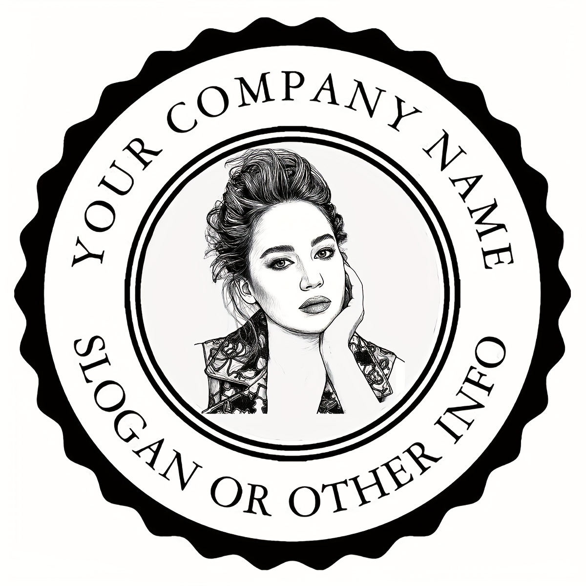 Custom Stamp - Personalized Portrait Logo Design For Cross-border E-commerce