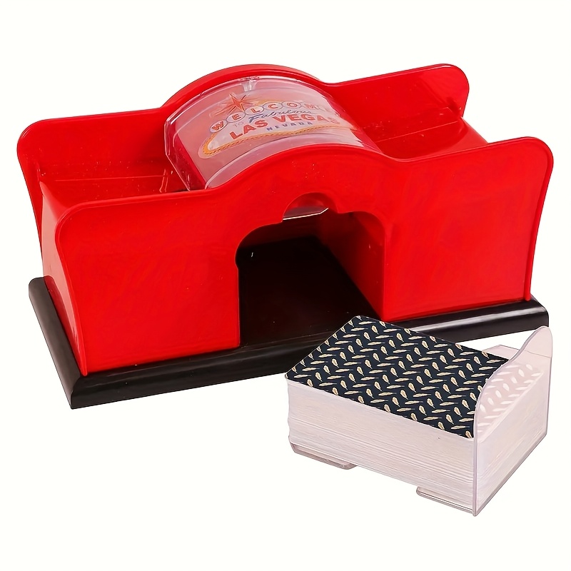 manual poker shuffler handheld card dealer durable abs material suitable     and tabletop games without battery