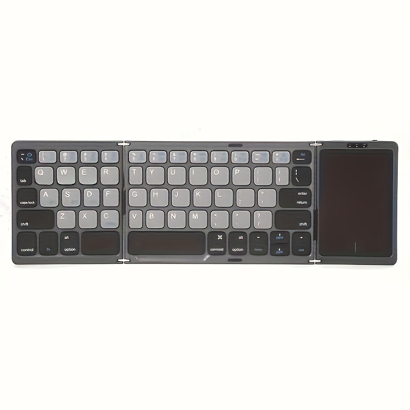 1pc color fold keyboard with full screen touchpad for mobile phones computers tablets universal wireless mute keyboard long standby keyboard and can five devices simultaneously details 8