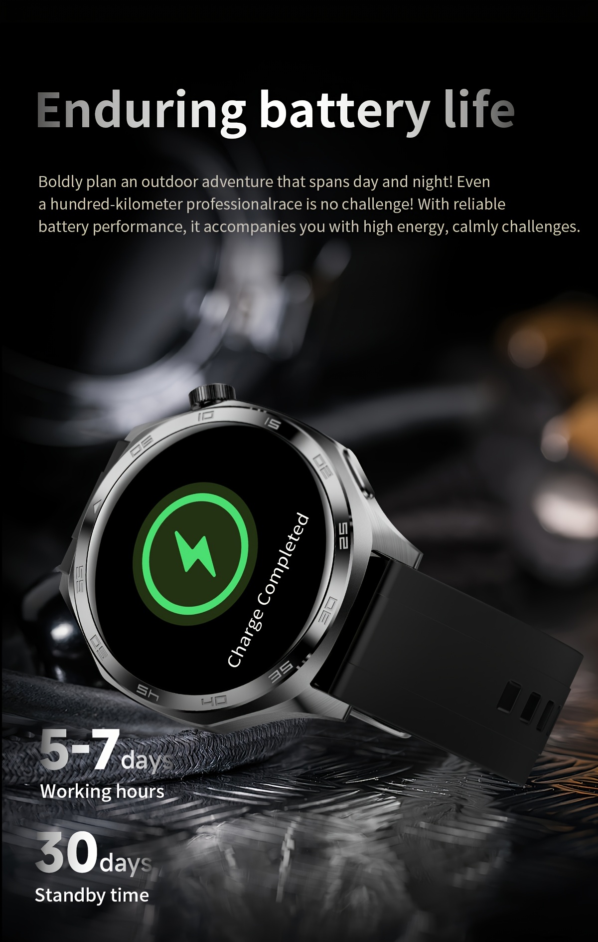 smart watch with flashlight 1 96 amoled high refresh rate   health monitoring 100 sports   ios   compatible Product details 13