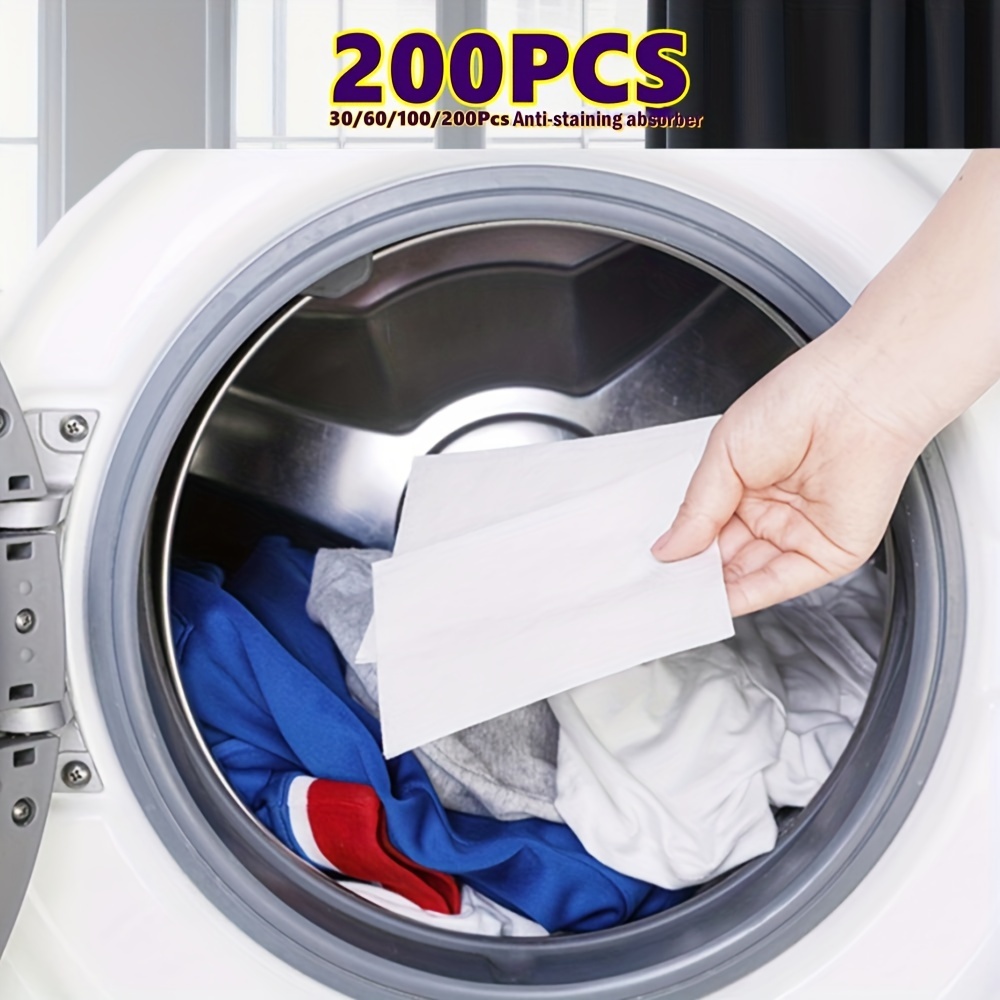 

200pcs -staining Laundry : Suitable For 30/60//200pcs, , Non-electric, Commercial Laundry Cleaning Accessories