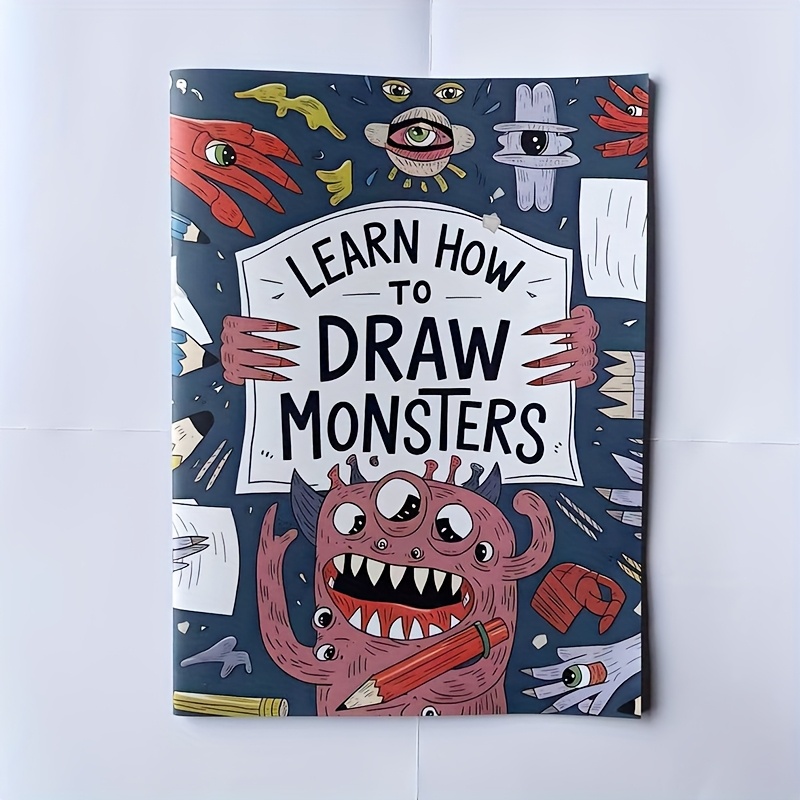 How To Draw - Practice Book For Halloween Monsters, Ideal Drawing Book For Beginners, Suitable As A Graduation Gift, Christmas, Artist'