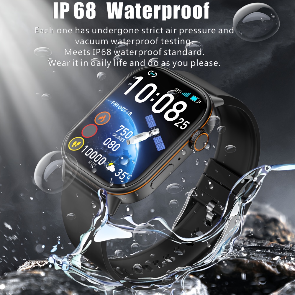 LONZERUI Smart Watch with GPS, Compass, and Monitoring - 5.11cm Display, Battery, IP68, 100+ Sports Modes, Call & SMS Reminders, Silicone Strap, Ideal Gift for Fitness Enthusiasts, Fitness Tracker|Sporty Design|IP6