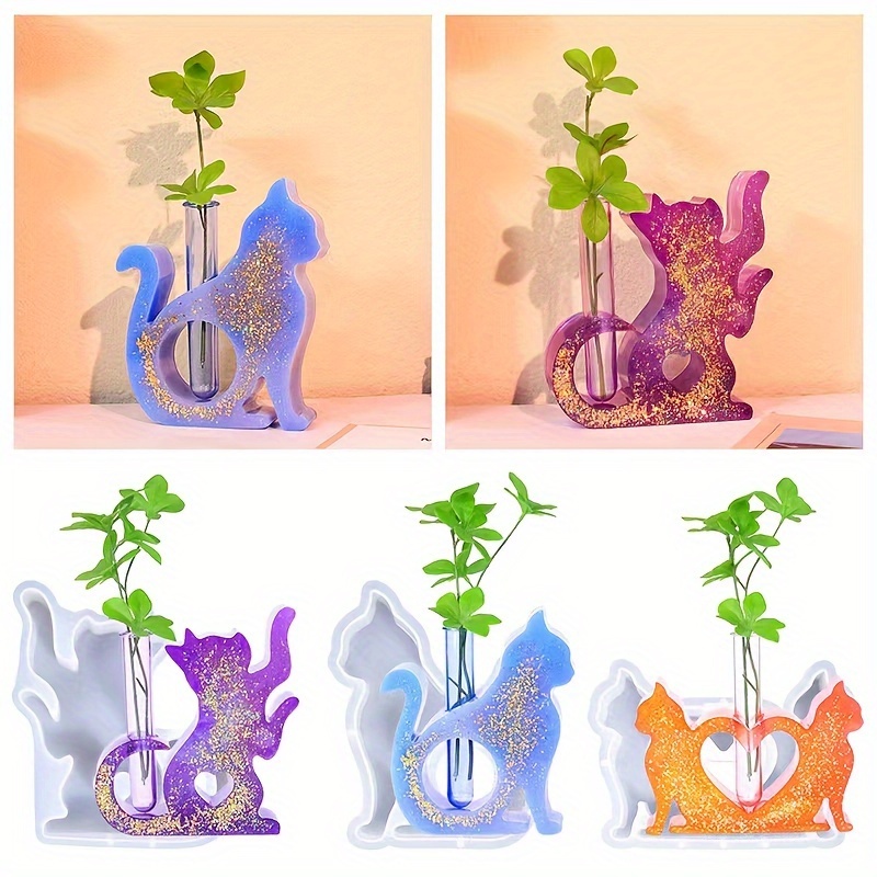 

Cat-shaped Silicone Epoxy Resin Vase Mold - Perfect For Diy Flower Arrangements, Plant Propagation & Home Decor | Durable, Flexible & Easy To Use