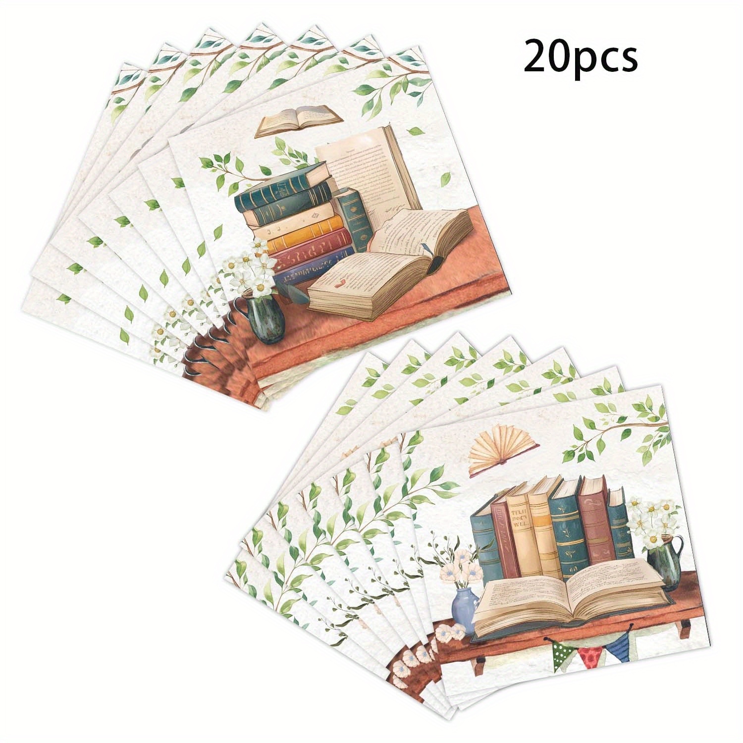 E-shop 20/100 Stück Getränke Servietten / Leseklub Cocktail Servietten / Lustige Themen Designs Nacht 2-lagige Servietten Deko Set