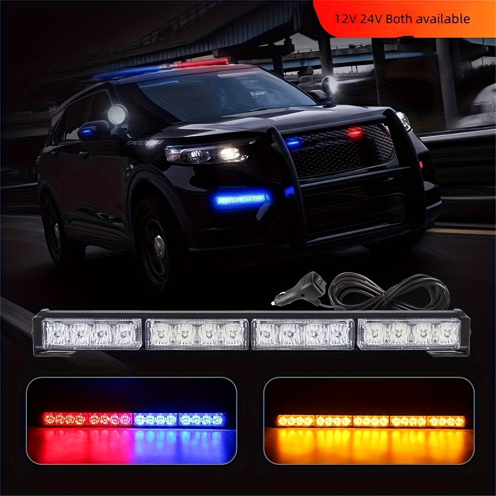 Super Bright S2 16 LED Blue/White Dash Emergency Car Police Strobe Flash  Light 18 Flashing Lights From Ylgcnp521, $34.49