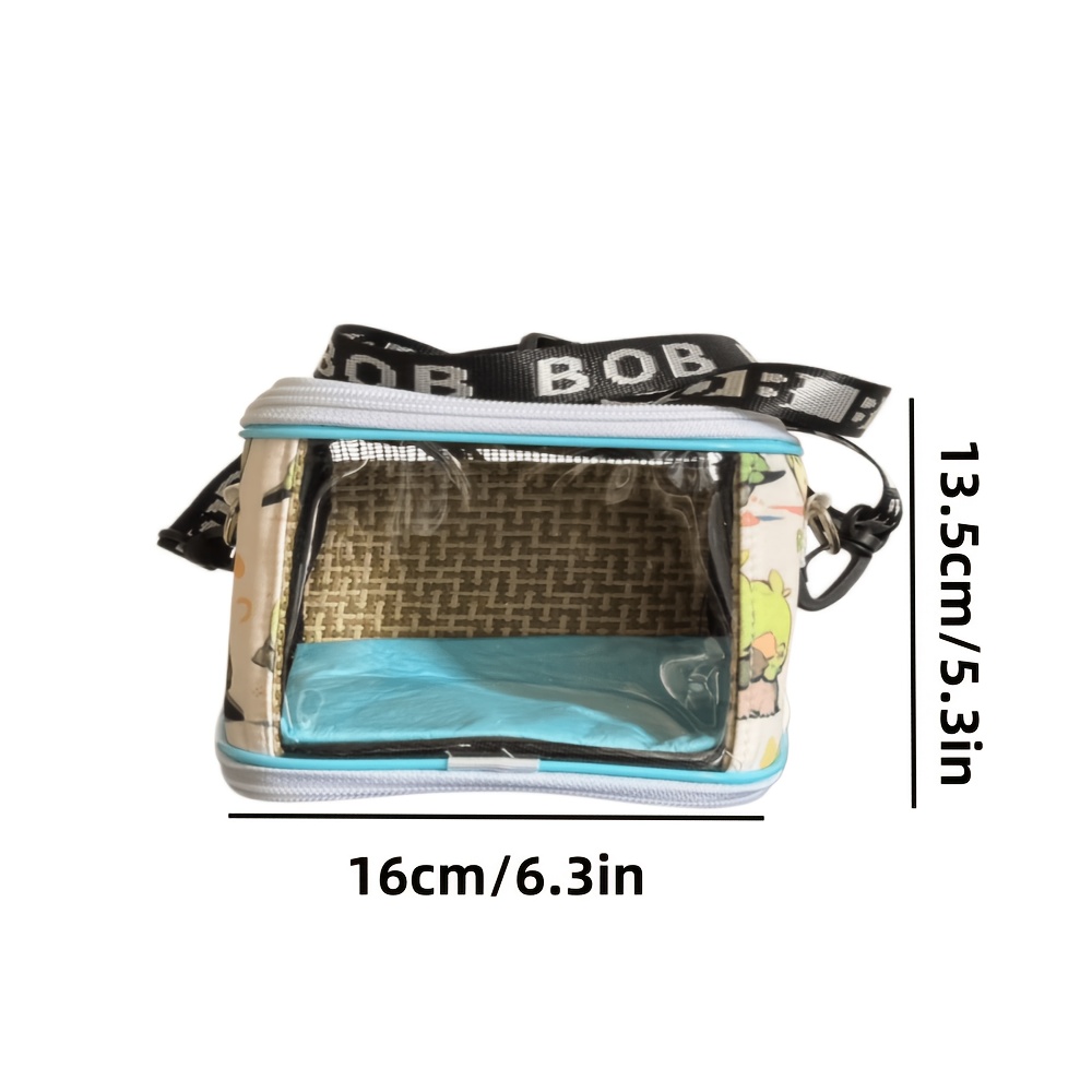 Portable Pet Bag Breathable Anti-Escape, Removable Transparent Body Bag, with Handle And Adjustable Shoulder Strap, Suitable for Parrots, Lizards, Geckos And Other Small Pets, Outdoor Travel Carry Bag, Pet Outing Training Essential