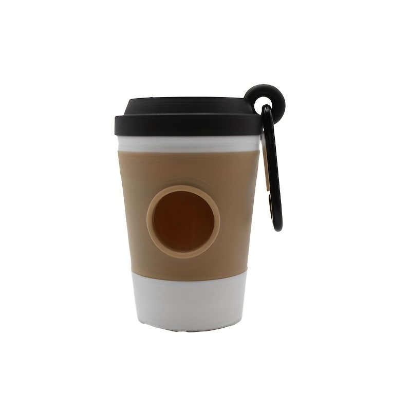 Image of Portable Coffee Cup Dog Waste Dispenser & Holder - Pet Poop Bag Dispensing System, Hygienic Operation For Picking Up After Puppies, Ideal For Walking Dogs & Home Use, Compact & Hygienic Pet Device