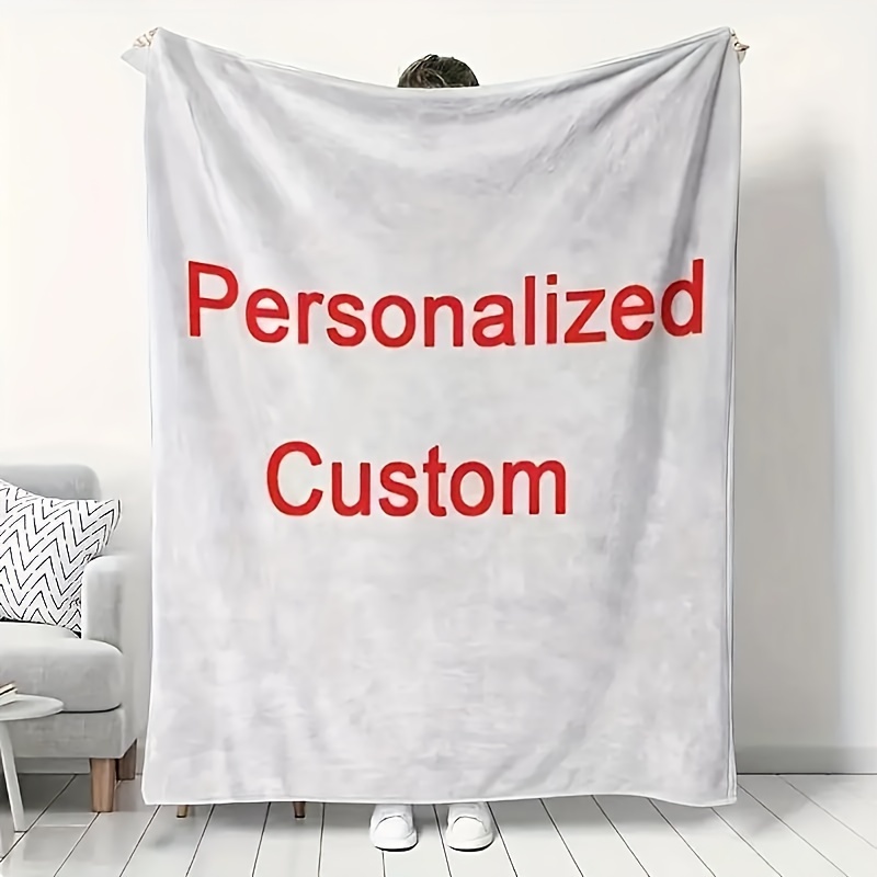 

Customizable Contemporary Geometric Throw Blanket – Polyester Flannel Reversible Knit, , Multipurpose - Ideal For Holiday, Birthday, And Anniversary Gifts, Cozy For Home, Travel, Office