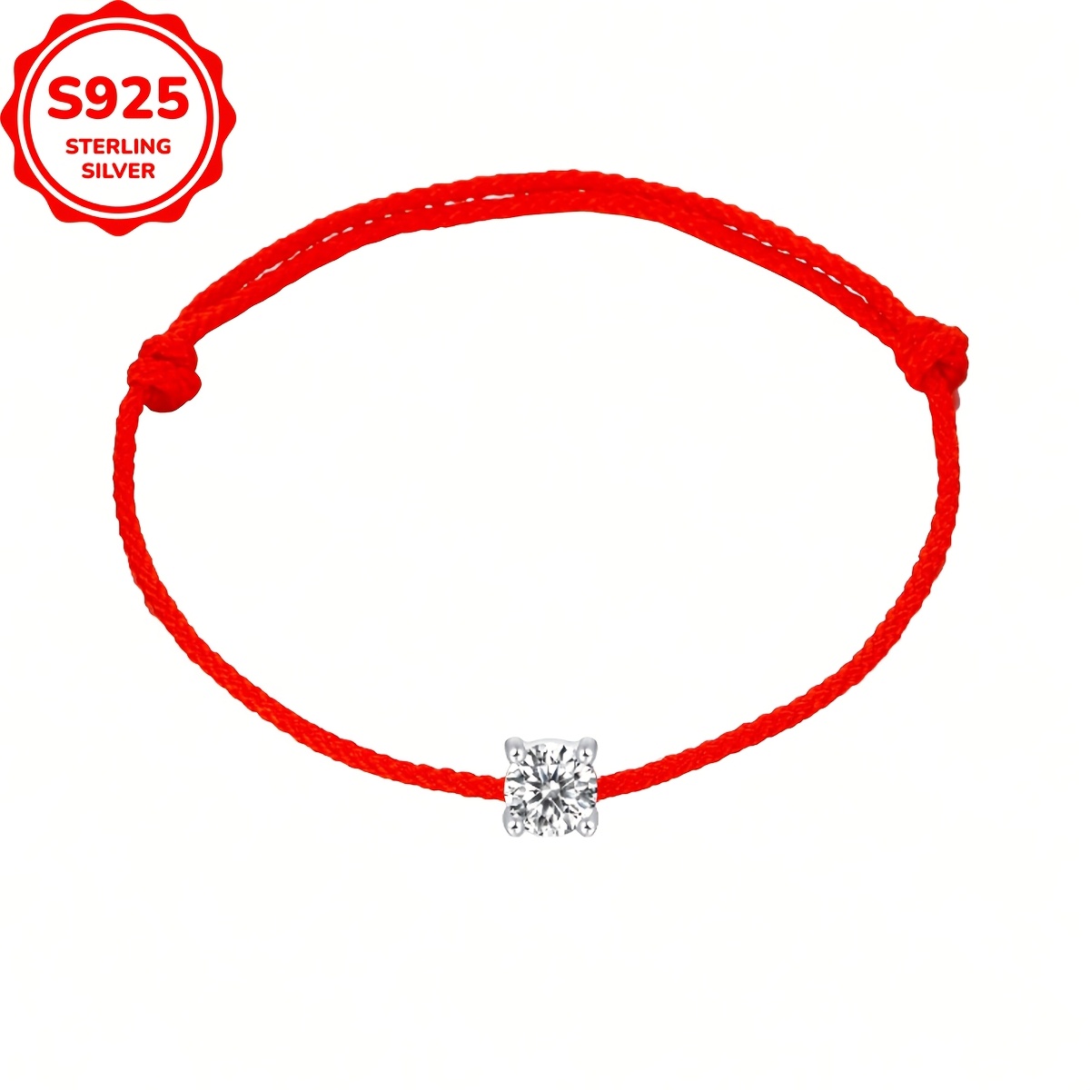 Image of 1pc Weaving Bracelet With 925 Silver Pendant Decor For Daily Dressing Additions Birthday Or Holiday Gifts