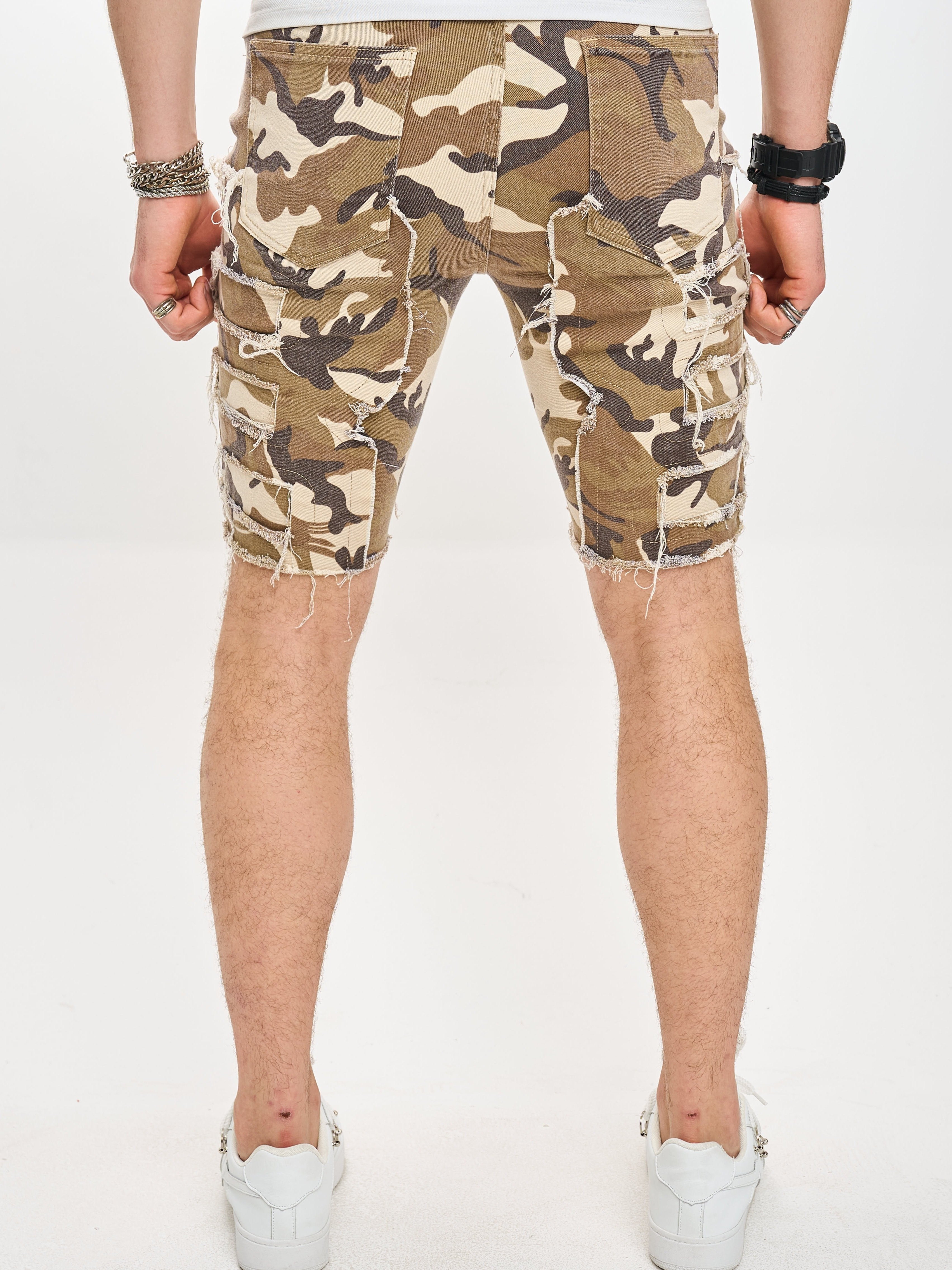 Bermuda Short Jeans Camuflado Shorts De Denim Camuflado Fit
