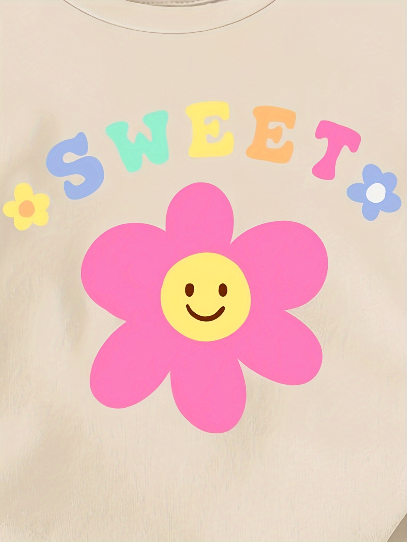 piezas camiseta estampado flores dulces bebé pantalones Temu