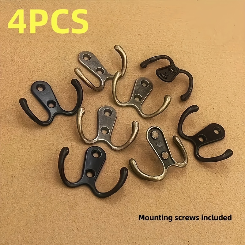 

4pcs Zinc Alloy Modern Simple Cabinet Clothes Hook Kitchen Bathroom Wall Hanging Hook Furniture Clothes Hat Including Installation Screws