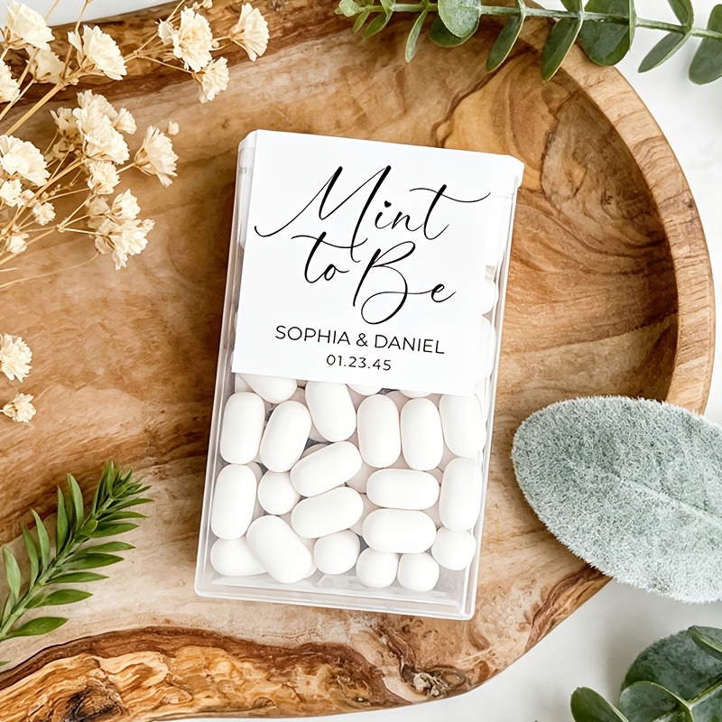 TEMU 50 Stück Tic Tac Aufkleber Bonbon Hochzeit Danke Aufkleber, Anpassbare Bonbon Etiketten, Hochzeit Bonbon Gastgeschenke, Gastgeschenk Aufkleber -