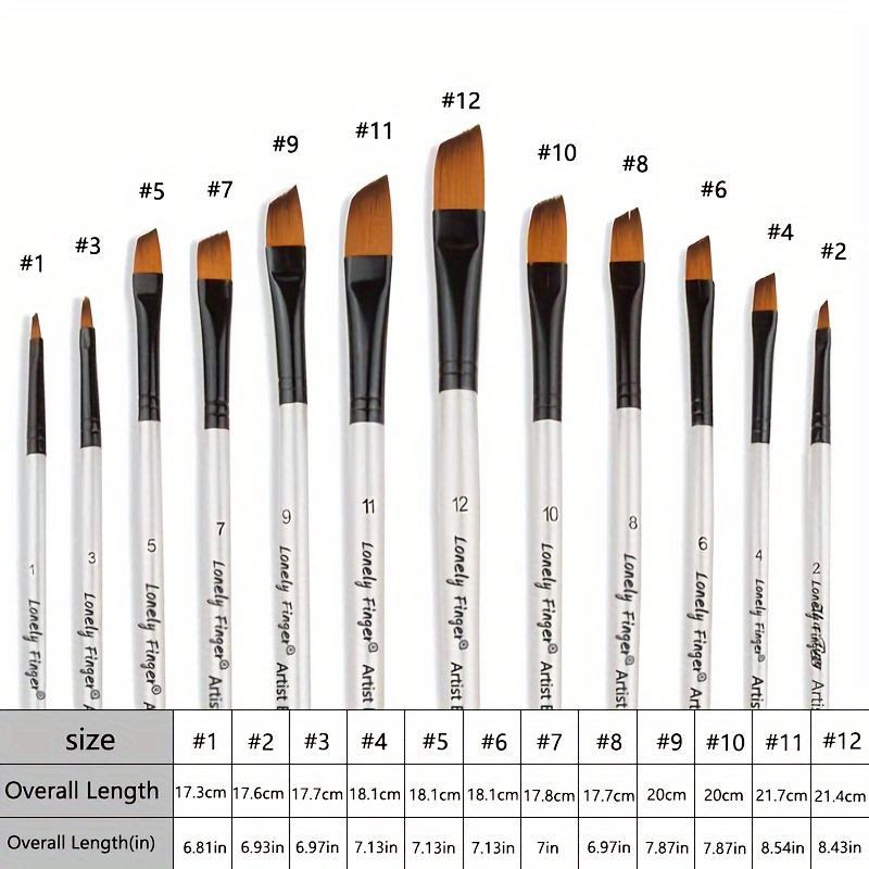 6-teiliges Aquarell-Pinsel-Set Aus Nylon – Professionell Für Aquarell, Gouache, Acryl
