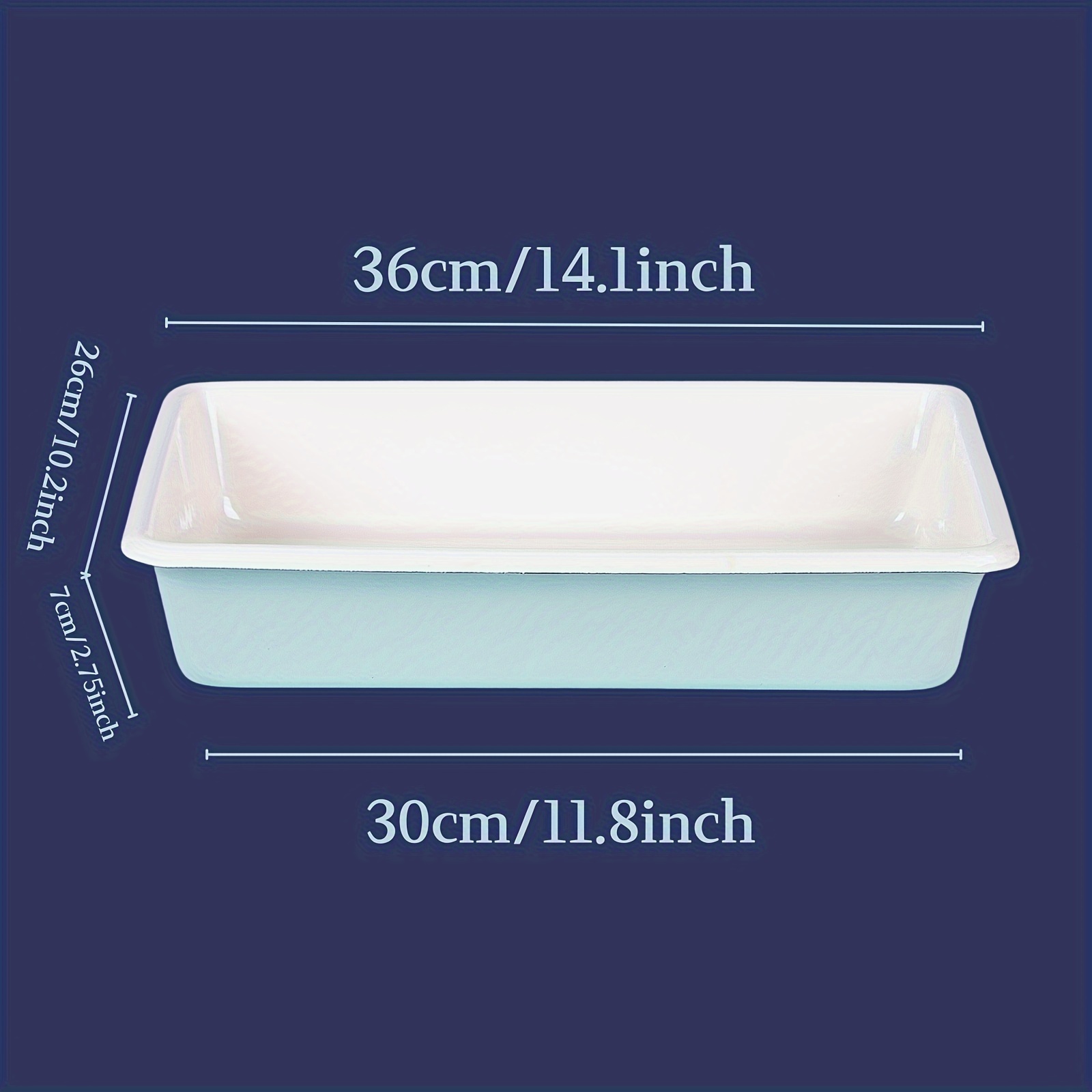 colorful enamel     rectangular baking pan details 13