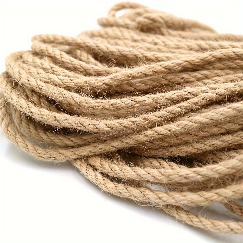 Natural Jute Rope Thick Rope,Bundling Craft Decor,Thick Rope 14mm Jute Hemp  Rope 4-Ply Natural Thick Rope 25M Strong Craft Twine Bundling Hanging